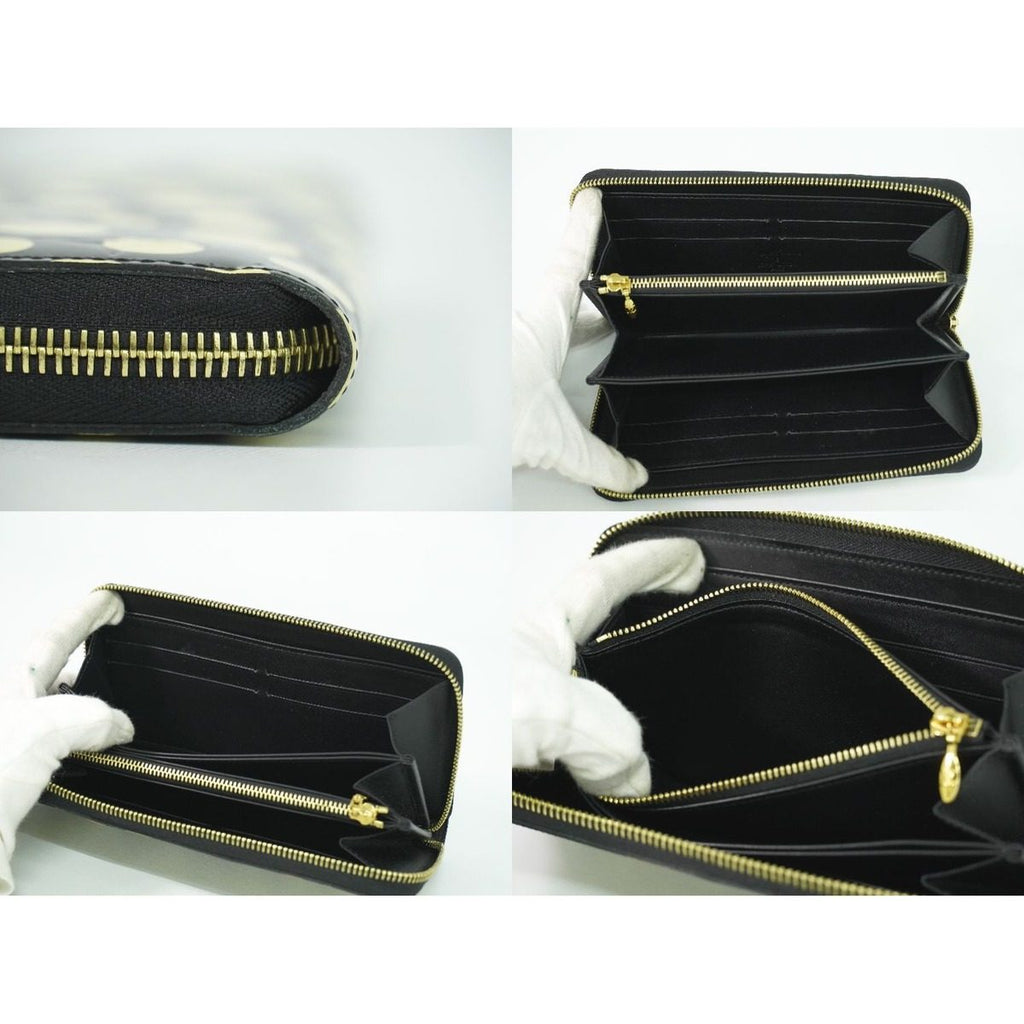 Louis Vuitton LV Zippy Wallet Monogram Vernis Dot Infinity Yayoi Kusama Black — view 8