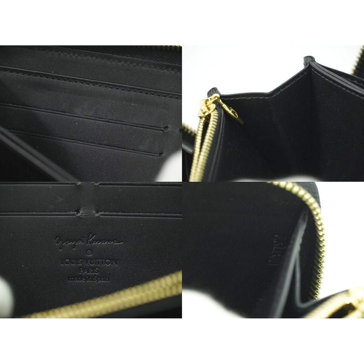 Louis Vuitton LV Zippy Wallet Monogram Vernis Dot Infinity Yayoi Kusama Black — view 9