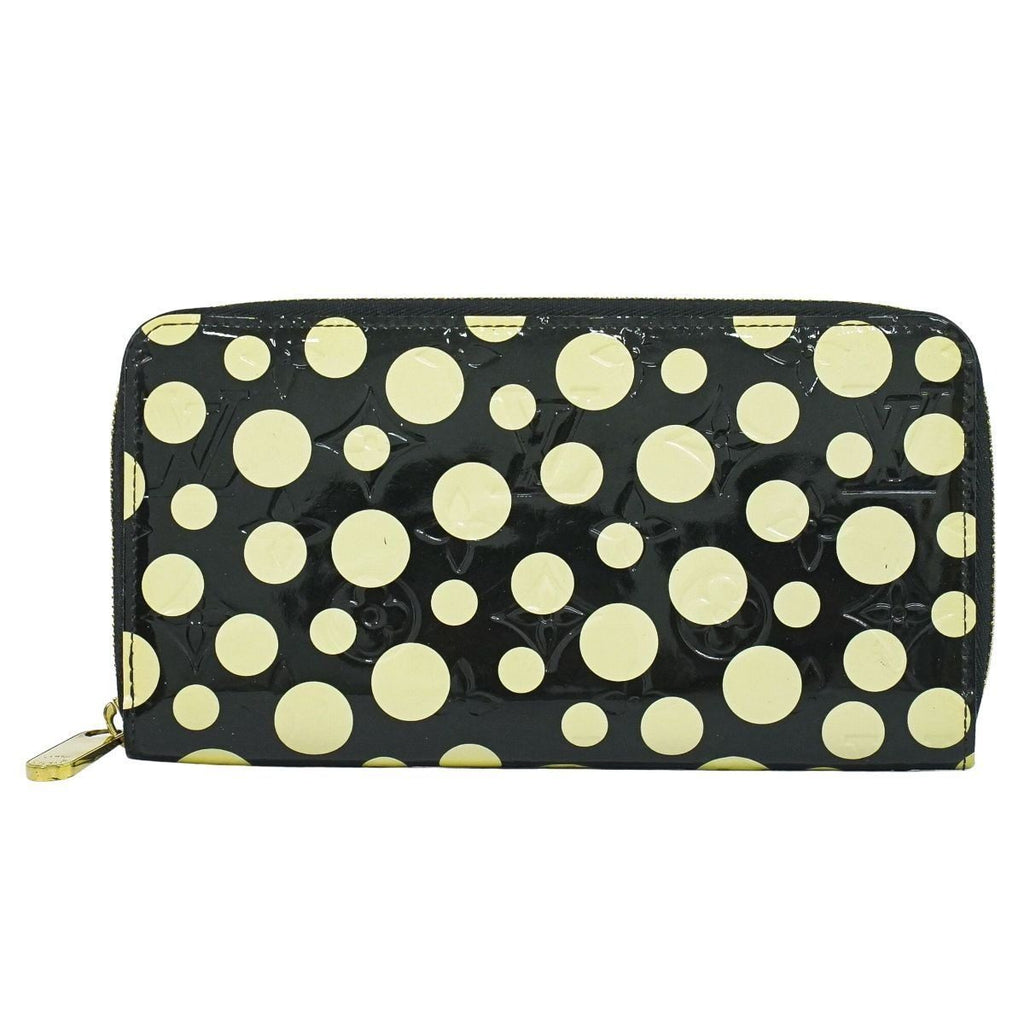 Louis Vuitton LV Zippy Wallet Monogram Vernis Dot Infinity Yayoi Kusama Black