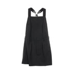 Prada Dress Back Cles Suspender Gabardine Mini Wool Jumper Skirt Sweater