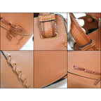 Loewe Hammock Small Shoulder Bag Leather Lace Brown Gold Black — view 7