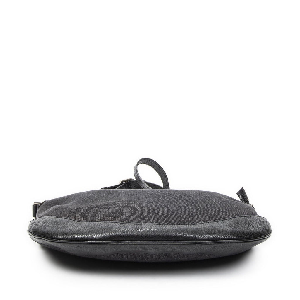 Gucci Half Moon Messenger Black GG Denim Canvas Jeans — view 6