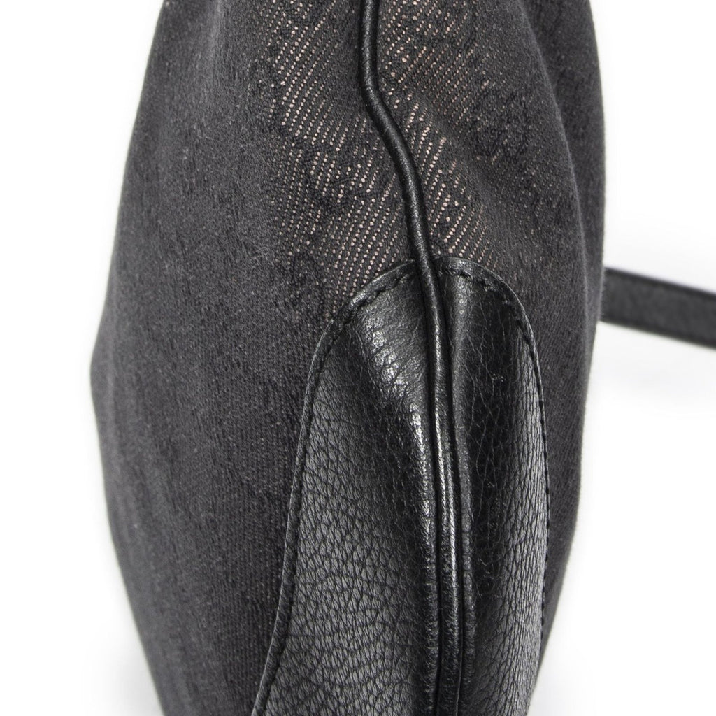 Gucci Half Moon Messenger Black GG Denim Canvas Jeans — view 7