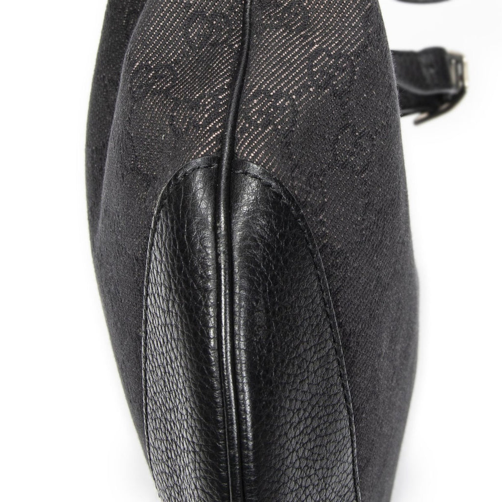 Gucci Half Moon Messenger Black GG Denim Canvas Jeans — view 8