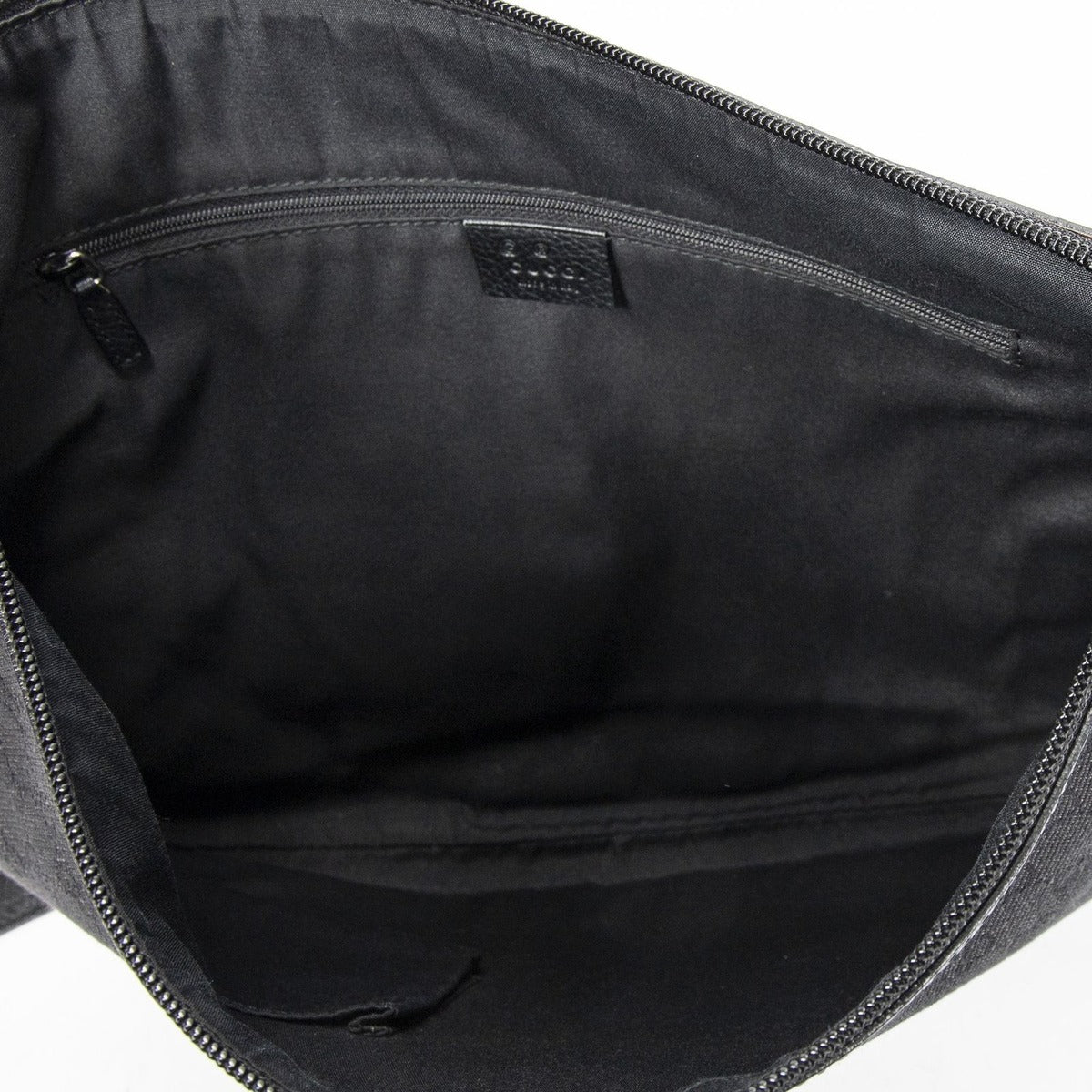 Gucci Half Moon Messenger Black GG Denim Canvas Jeans — view 9