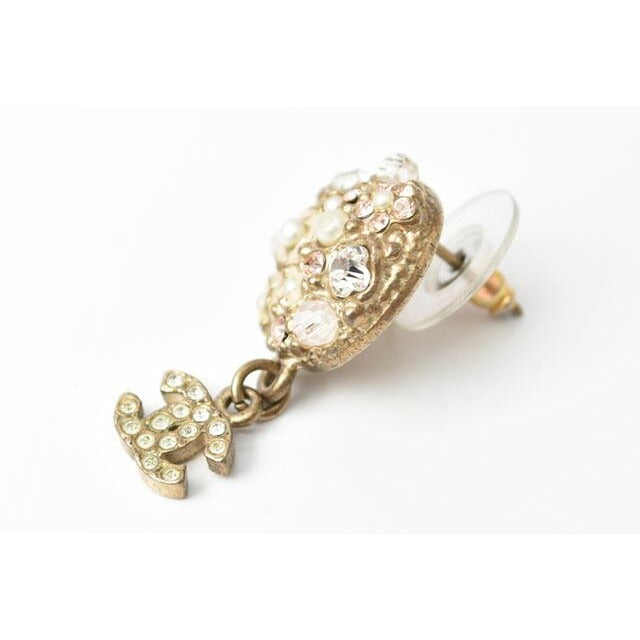 Chanel Circle Pearl Motif Logo Rhinestone — view 4
