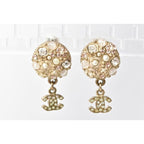 Chanel Circle Pearl Motif Logo Rhinestone — view 6