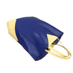 Celine Horizontal Cabas Tote Bag Cream Yellow Blue Calf Leather — view 2