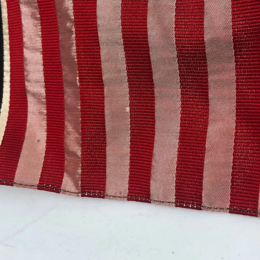 Chanel Shawl Scarf Striped Red CC Logo — view 9