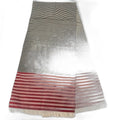 Chanel Shawl Scarf Striped Red CC Logo