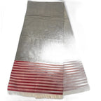 Chanel Shawl Scarf Striped Red CC Logo