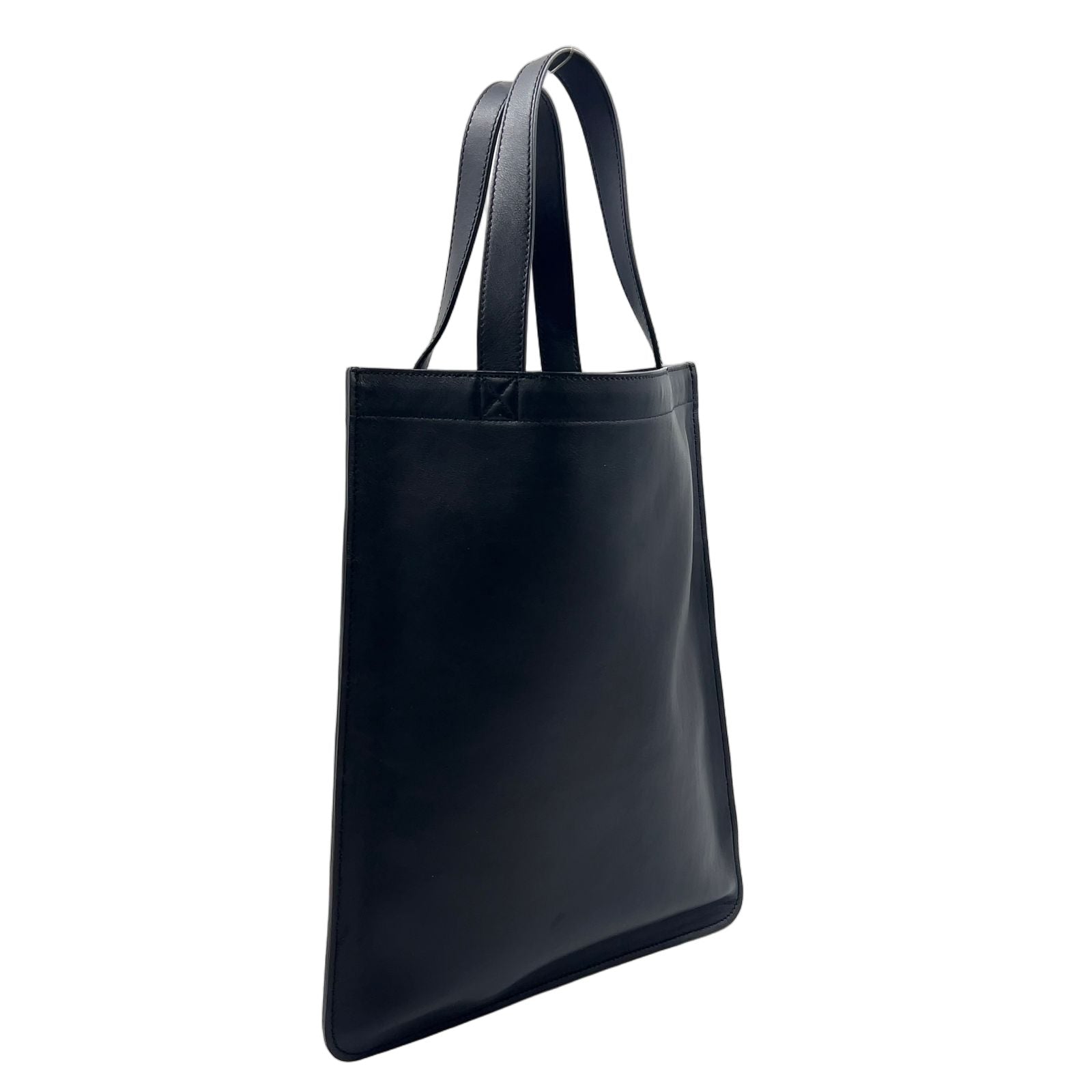 Fendi Logo Flat Calfskin Black Tote — view 2