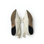 Loewe Flat Shoes Leather White Gold Anagram Soft Derby Lace Up — view 6
