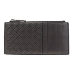 Bottega Veneta Wallet Intrecciato Coin Case Leather Black
