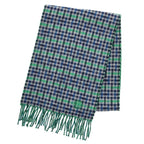 Hermes H Ecoce Recto Verso Plaid Cashmere Fringe Scarf