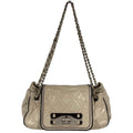 Chanel Shoulder Bag CC Logo Quilted Leather Beige