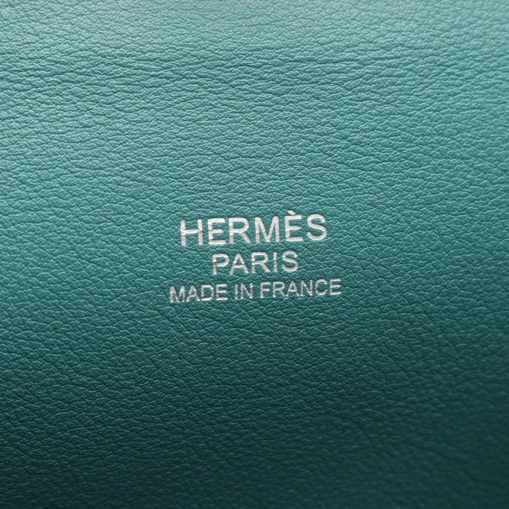 Hermes Handbag Toolbox 26 Malachite Leather Green — view 4