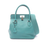 Hermes Handbag Toolbox 26 Malachite Leather Green