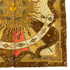 Hermes Scarf Silk Rikire 90 Carpe Diem Enjoy Today Gold — view 6