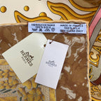 Hermes Scarf Silk Rikire 90 Carpe Diem Enjoy Today Gold — view 8