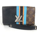 Hermes Wallet Portefeuille Twist Monogram Canvas Brown