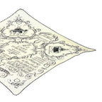 Hermes Scarf Silk Pleats Lart Decrire Art of Calligraphy White — view 3