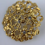 Saint Laurent Yves Brooch Gold Vintage — view 6