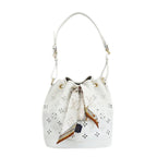 Louis Vuitton Noe PM Broderie-anglais Shoulder Bag White