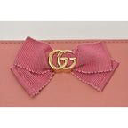 Gucci Wallet Long Round Zipper GG Marmont Ribbon Pink Dlxwj — view 5