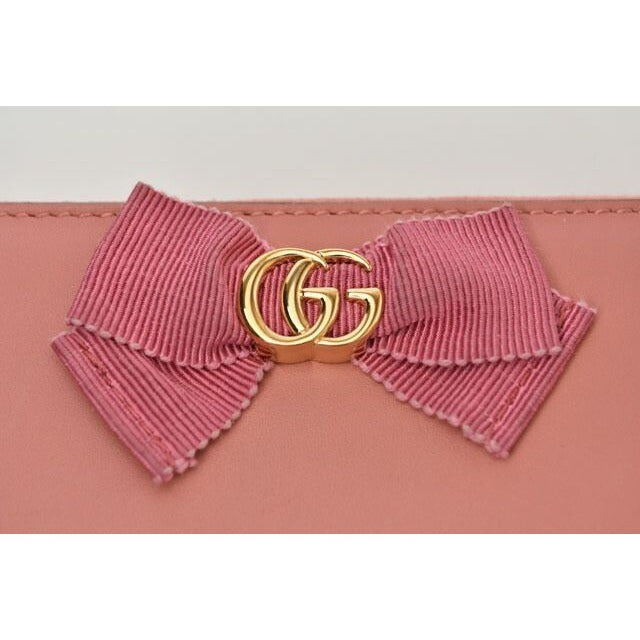 Gucci Wallet Long Round Zipper GG Marmont Ribbon Pink Dlxwj — view 5