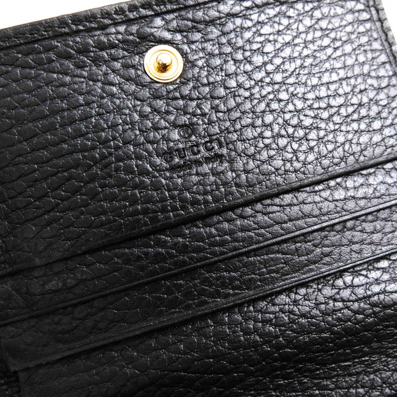 Gucci Wallet Women Leather Black Card Case — view 6