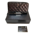 Chanel Quilted Round Zipper Patent Leather Black — view 8