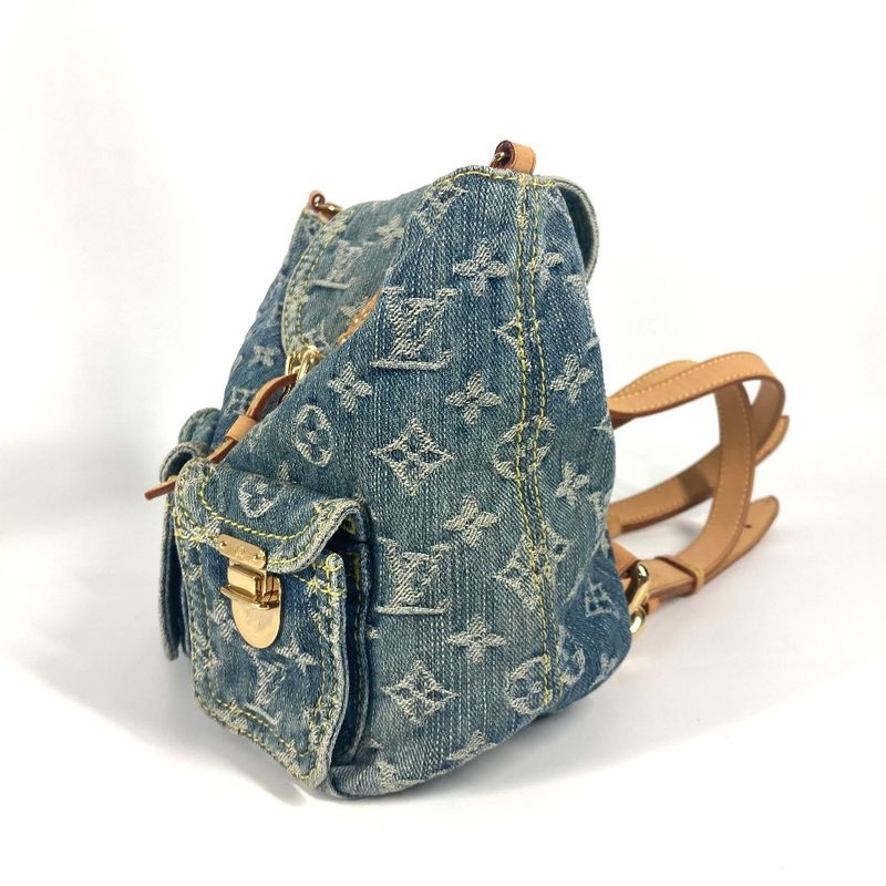 Louis Vuitton Backpack Ado PM Monogram Denim Canvas Blue — view 4