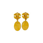 Chanel Vintage Gripoix Coco Mark Earrings Ear Cuff Accessory Gold 96A — view 6