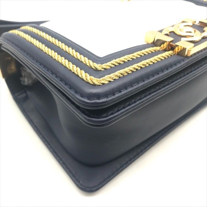 Chanel CC Logo Stitch Lambskin Bicolor Chain Shoulder Bag — view 4