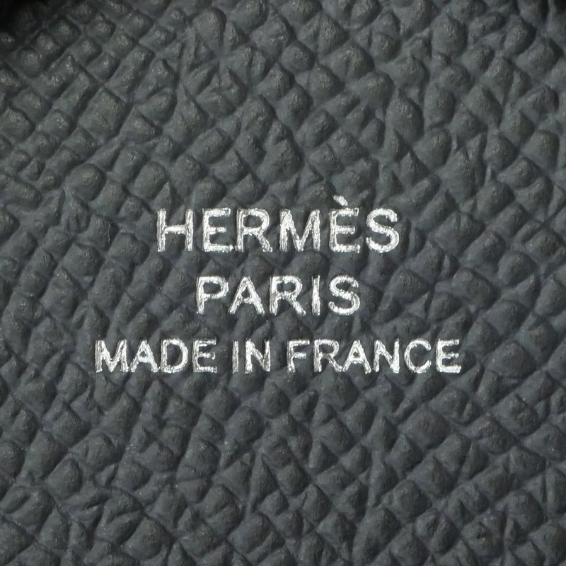 Hermes Calvi Duo Ardoise Epson Coin Case Card Gray — view 8