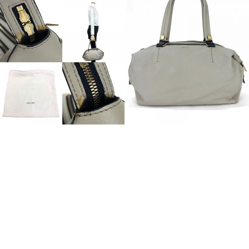 Celine Handbag Marine fts.08 gc Leather Light Grey Small Boston — view 9