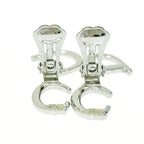 Christian Dior CD Logo Swing Earrings Silver — view 8