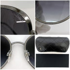 Chanel Sunglasses Silver Gradient with Coco Mark — view 4
