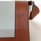Celine Frame Shoulder Bag Brown Light Blue Leather — view 6