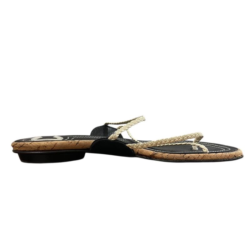 Chanel Coco Mark Strap Sandals Size 35 Black — view 6