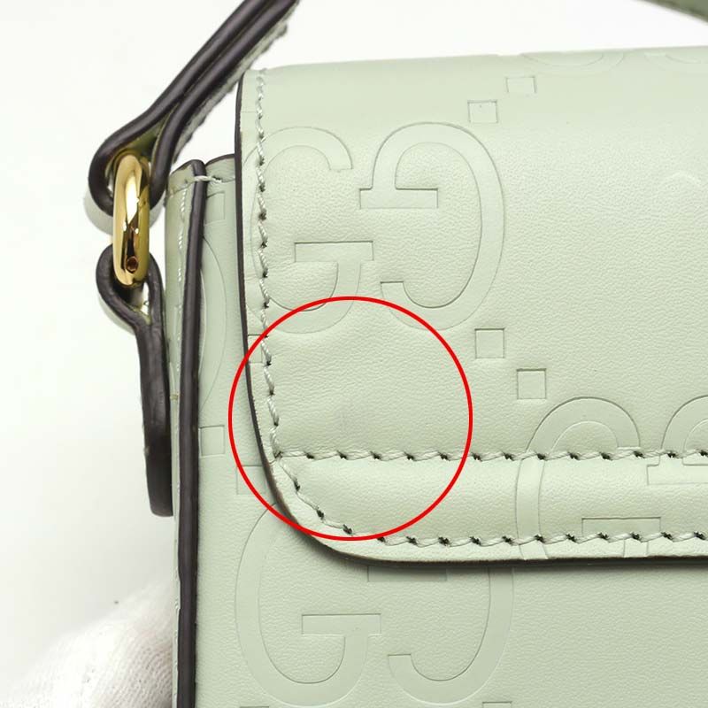 Gucci GG Super Mini Shoulder Bag Green Crossbody — view 4