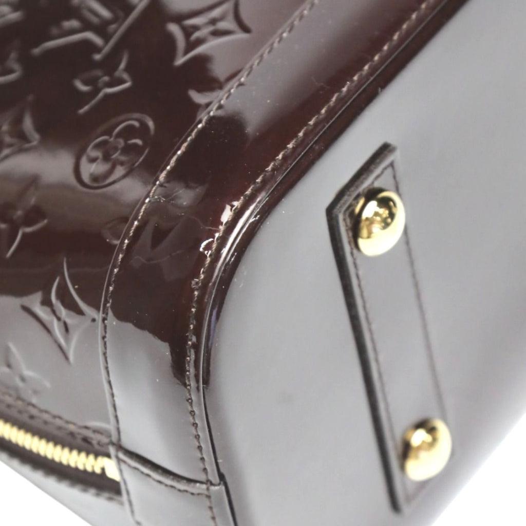 Louis Vuitton Vernis Handbag Alma PM Wine Red — view 8