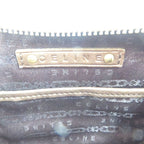 Celine Vintage Half Moon C Macadam Pattern Suede Gold Hardware Mocha Brown — view 7