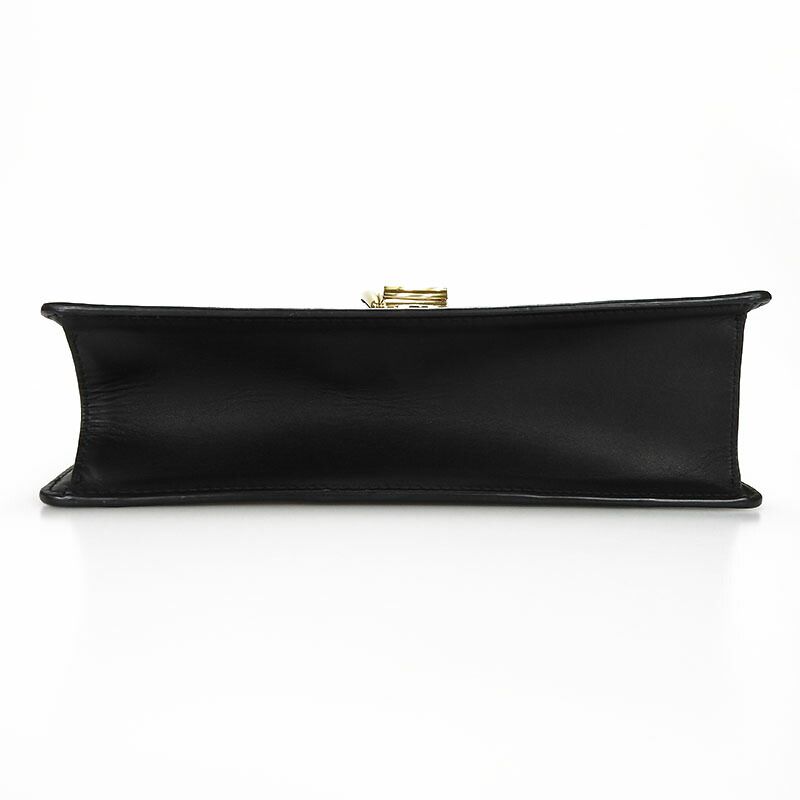 Gucci Shoulder Bag Sylvie Small Webline Leather Black Gold Hardware — view 4