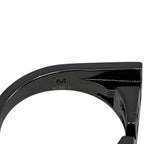 Fendi Ring Logo Letta 7 Aj272 M Size Black — view 9