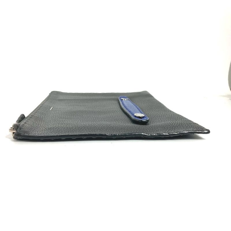 Fendi Clutch Bag Celeria Logo Leather Black — view 3