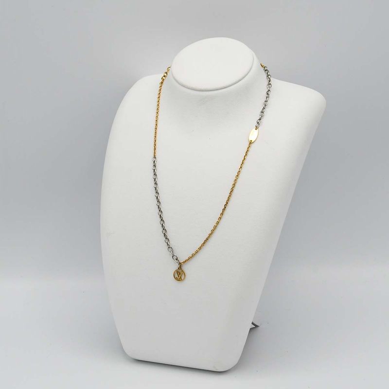 Louis Vuitton Necklace Gold Color And Silver Combination — view 7