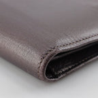 Chanel Camellia Coco Mark Leather Metallic Purple Long Wallet — view 4