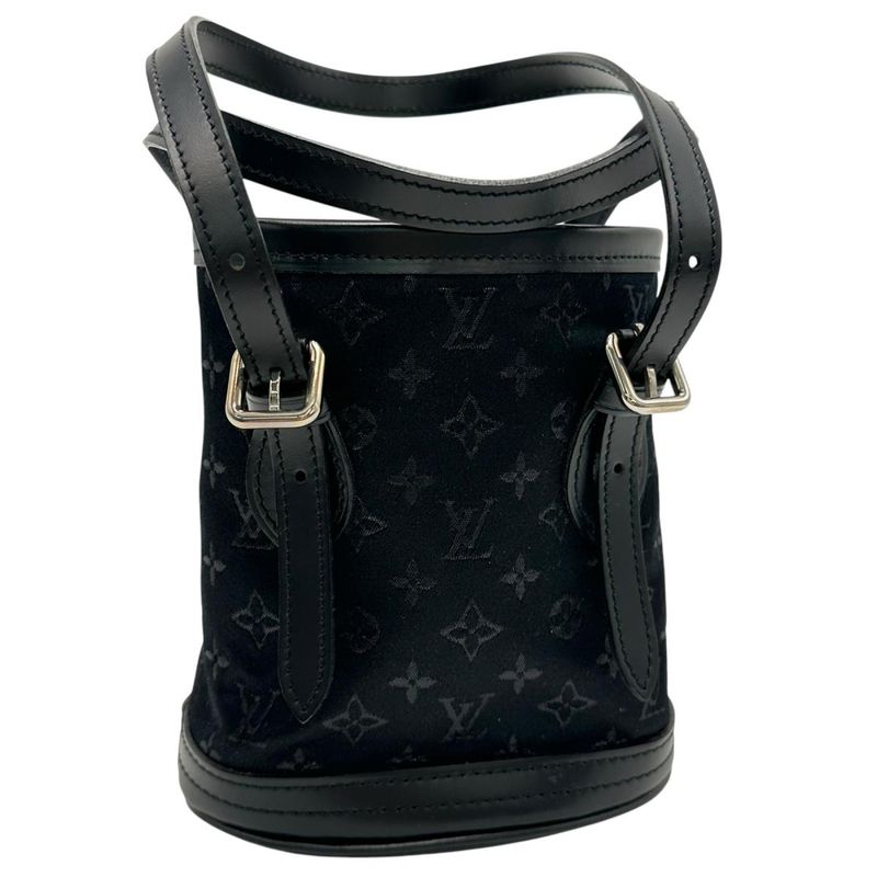 Louis Vuitton Monogram Satin Little Bucket Handbag Noir — view 2